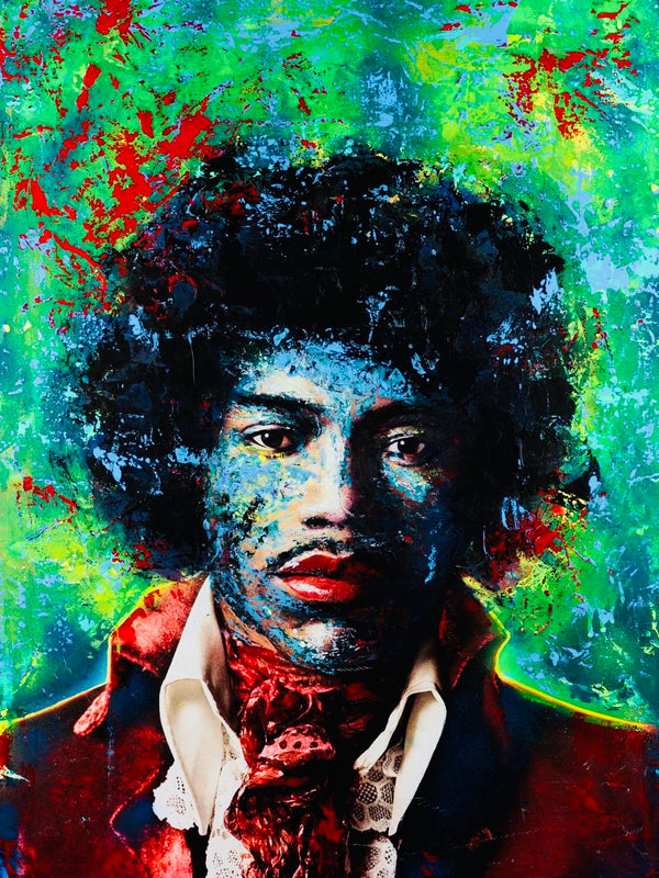 Jimi Hendrix av Fru Bugge, kunst på nett hos galleri oslonowhere